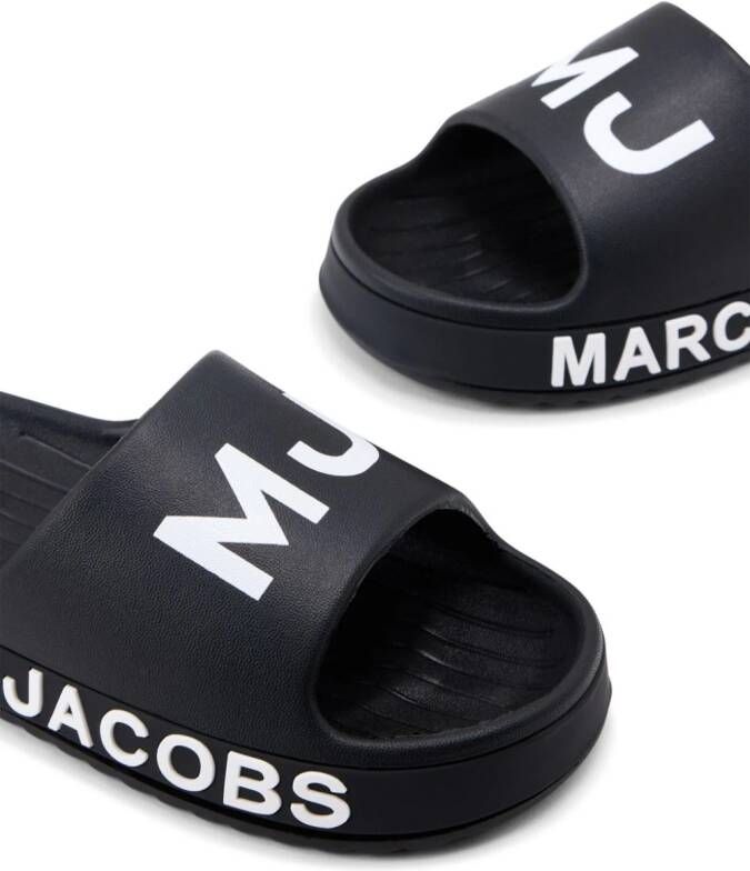 Marc Jacobs Kids Slippers met logoprint Zwart
