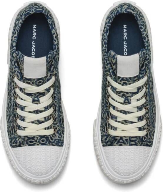 Marc Jacobs Monogram denim sneakers Blauw