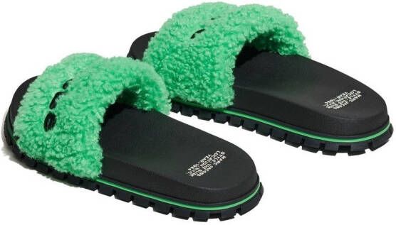 Marc Jacobs The Slide slippers met logo-reliëf Groen