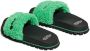 Marc Jacobs The Slide slippers met logo-reliëf Groen - Thumbnail 3