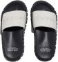 Marc Jacobs The Leather Slide slippers met logo-reliëf Wit - Thumbnail 9