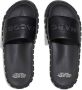 Marc Jacobs The Medallion slippers met logo-reliëf Zwart - Thumbnail 11