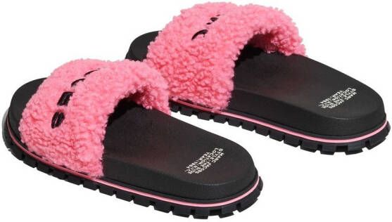 Marc Jacobs The Slide slippers met logo-reliëf Roze