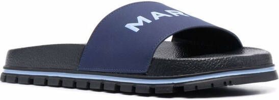 Marc Jacobs The Slide slippers met logo Blauw