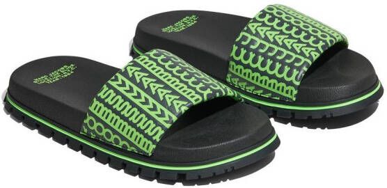 Marc Jacobs The Slide slippers met logo-reliëf Groen