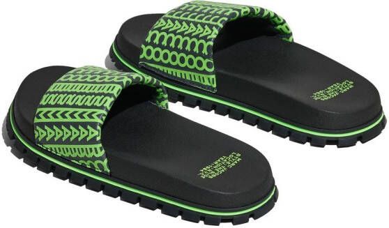 Marc Jacobs The Slide slippers met logo-reliëf Groen