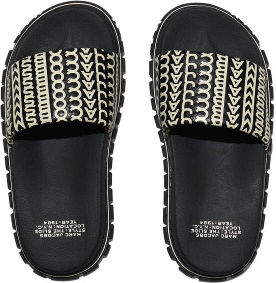 Marc Jacobs The Slide Monogram slippers Zwart