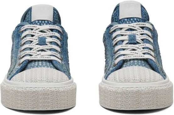 Marc Jacobs Sneakers van spijkerstof verfraaid met kristal Blauw