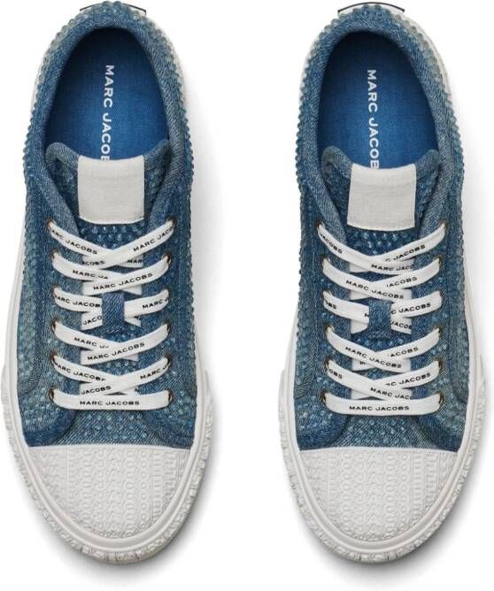 Marc Jacobs Sneakers van spijkerstof verfraaid met kristal Blauw