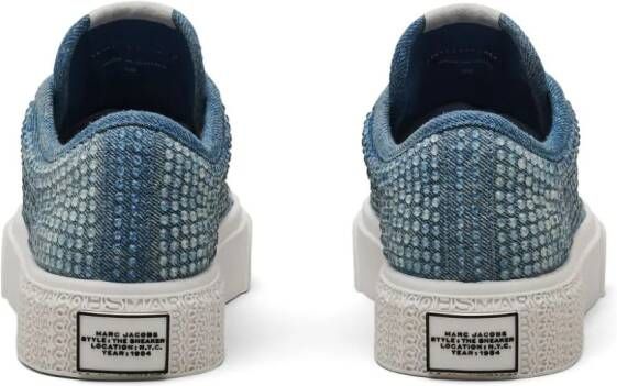 Marc Jacobs Sneakers van spijkerstof verfraaid met kristal Blauw