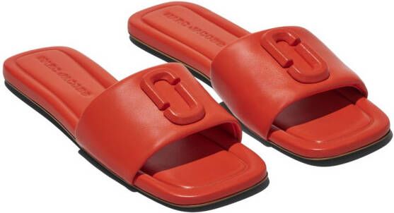 Marc Jacobs The J Marc leren slippers Rood