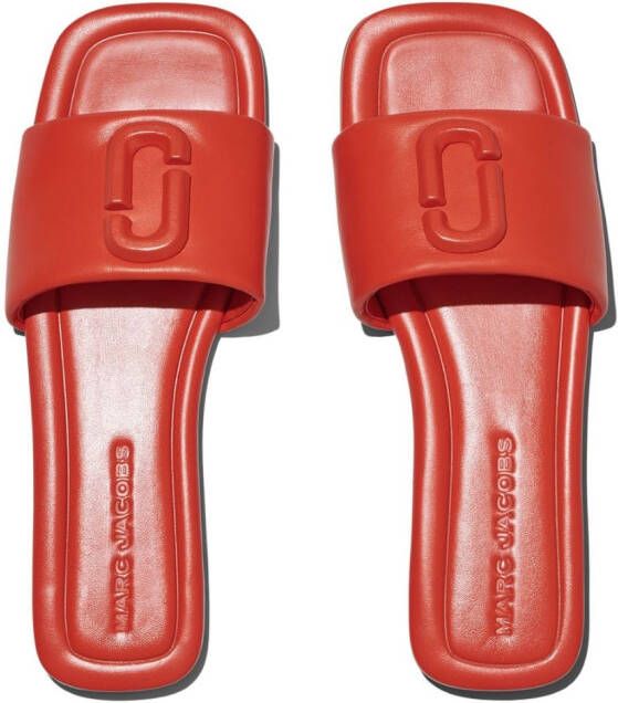 Marc Jacobs The J Marc leren slippers Rood