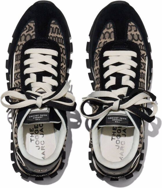 Marc Jacobs Logo Jacquard Jogger Sneakers Zwart Dames - Foto 6