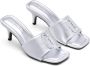 Marc Jacobs The Metallic J leren sandalen Zilver - Thumbnail 2
