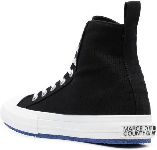 Marcelo Burlon County of Milan Cross Vulcanized high-top sneakers Zwart