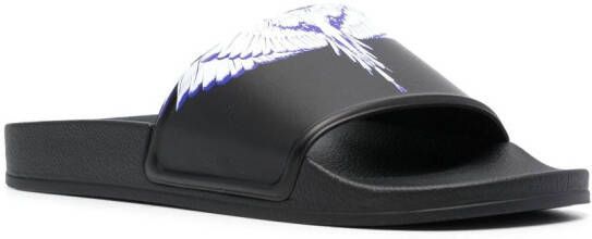 Marcelo Burlon County of Milan Icon Wings slippers Zwart