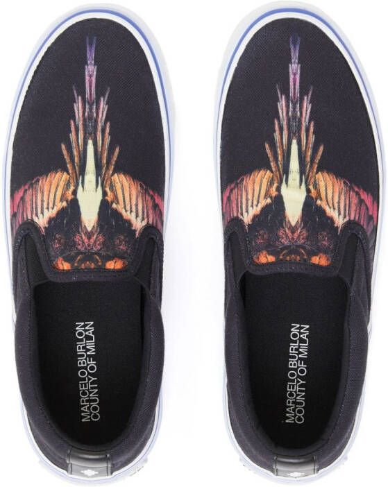 Marcelo Burlon County of Milan Slip-on sneakers Zwart