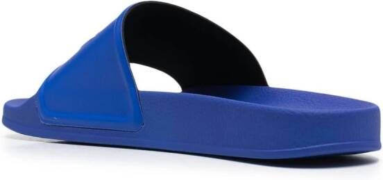 Marcelo Burlon County of Milan Slippers met logoprint Blauw