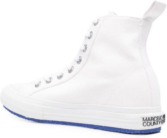 Marcelo Burlon County of Milan Sneakers met contrasterende zool Wit