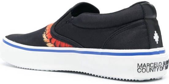 Marcelo Burlon County of Milan Wings slip-on sneakers Zwart