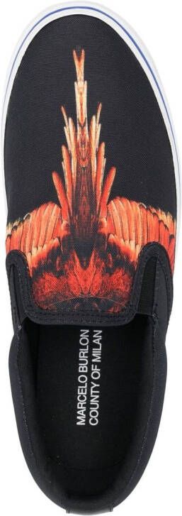 Marcelo Burlon County of Milan Wings slip-on sneakers Zwart