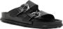 Marine Serre Leren sandalen Zwart - Thumbnail 2
