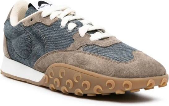 Marine Serre MS-Rise denim sneakers Blauw
