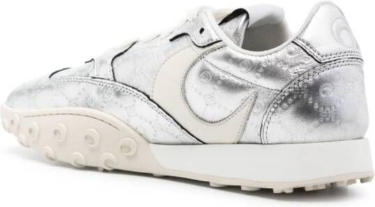 Marine Serre MS Rise gelamineerde sneakers Zilver