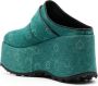 Marine Serre Regenerated denim klompen Groen - Thumbnail 3