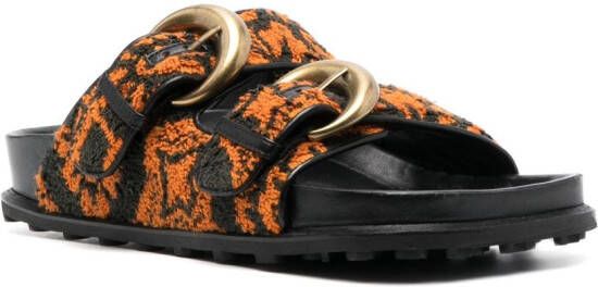 Marine Serre Orientals Towels sandalen Oranje