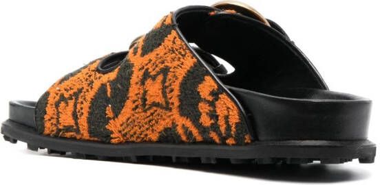 Marine Serre Orientals Towels sandalen Oranje