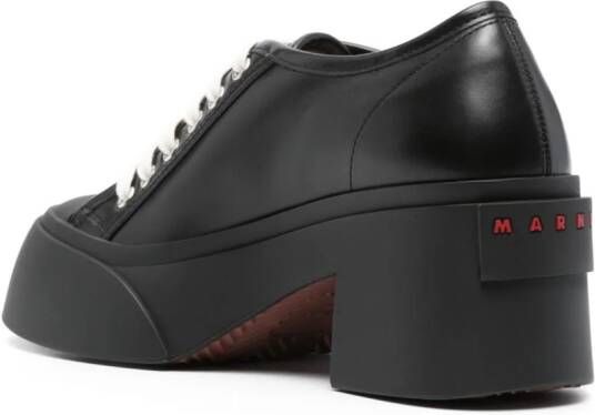 Marni Leren sneakers met 70mm plateauzool Zwart