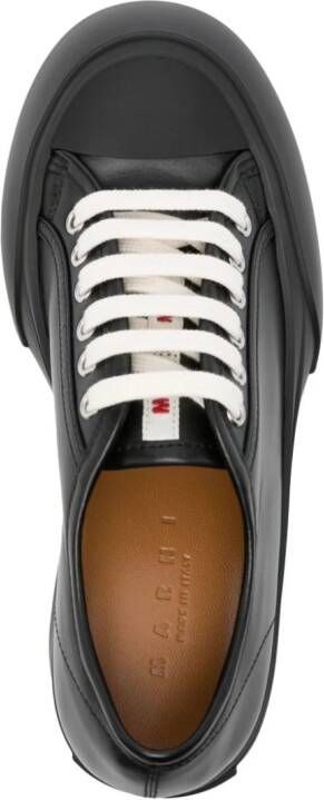 Marni Leren sneakers met 70mm plateauzool Zwart