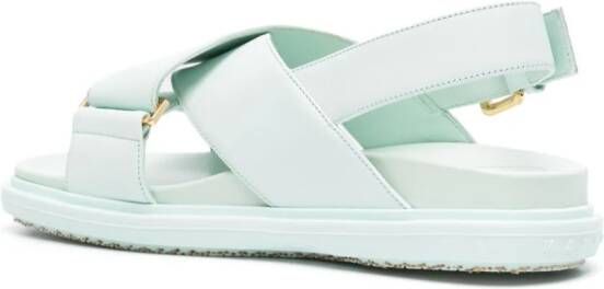 Marni Fussbett sandalen met gekruiste bandjes Blauw