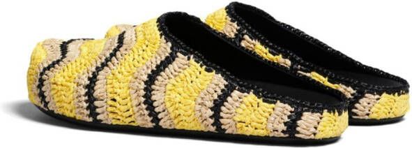 Marni Fussbett Sabot raffia slippers Geel