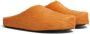 Marni Fussbett Sabot slippers met kalfshaar Oranje - Thumbnail 2