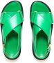Marni Fussbett sandalen met gekruiste bandjes Groen - Thumbnail 4