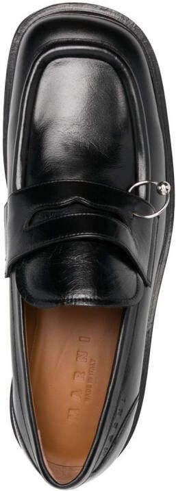 Marni Iconic loafers met vierkante neus Zwart
