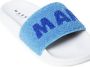Marni Kids Badstof slippers met logo Blauw - Thumbnail 4