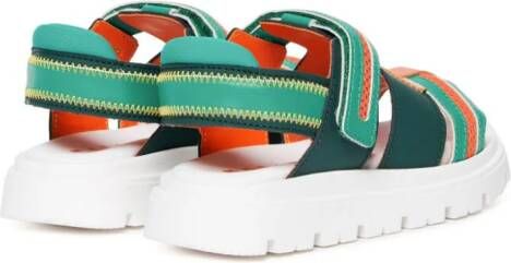 Marni Kids Gladiator sandalen met plateauzool Groen
