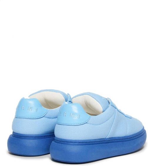Marni Kids Katoen-leren sneakers Blauw