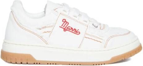 Marni Kids Sneakers met geborduurd logo Wit