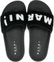 Marni Kids Badstof sandalen met logo jacquard Zwart - Thumbnail 3