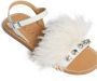 Marni Kids Marabou leren sandalen met kristallen Wit - Thumbnail 4