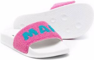 Marni Kids Slippers met logoband Roze
