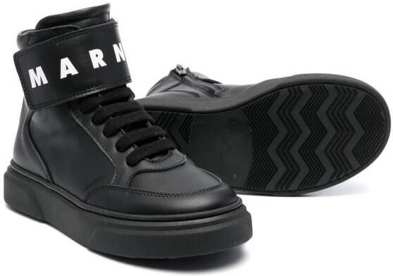 Marni Kids Sneakers met logoprint Zwart