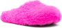 Marni Fussbett Sabot slippers met kalfshaar Roze - Thumbnail 2