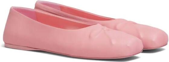 Marni Leren ballerina's Roze