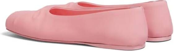 Marni Leren ballerina's Roze