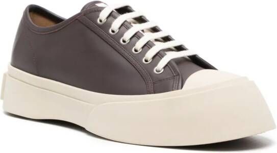 Marni 302 leren sneakers met plateauzool Bruin - Foto 2